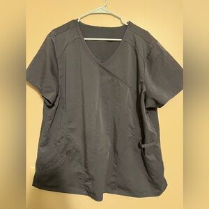 Women's Charcoal V-Neck Top